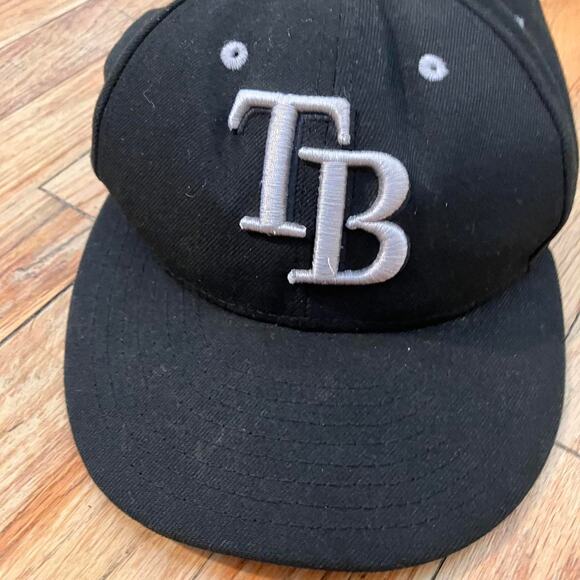 Tampa Bay‎ Rays Black Fitted MLB Baseball Cap New Era - Picture 2 of 5